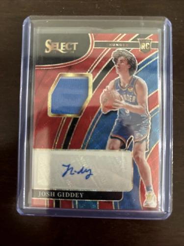 2021-22 Panini Select - Rookie Jersey Auto Red Wave Prizm Josh Giddey RPA