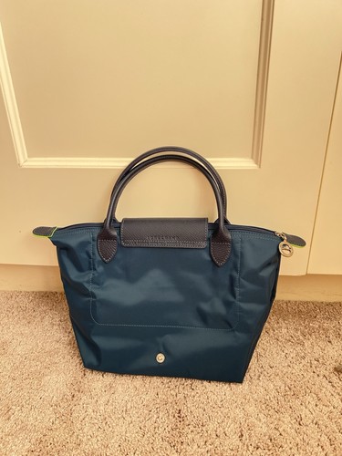 NEW 100% authentic Longchamp Le Pliage Top Handle Small Bag In Peacock Blue - Picture 4 of 10