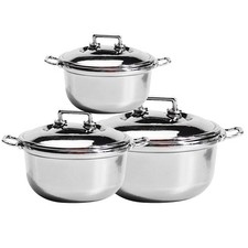 3Pcs Educational Kids Mini Cookwares Durable Alloy Silver Decorative Gifts