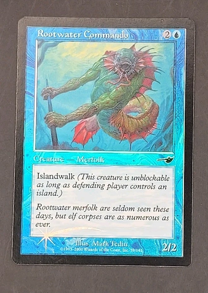 Rootwater Commando Nemesis MTG Foil Moderately Played 