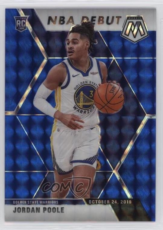 2019-20 Panini Mosaic NBA Debut Blue Prizm 67/99 Jordan Poole #261 1ig2