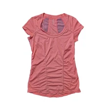 Zella Ruched Active Tee Women’s Size XS Pink Fitted Short Sleeve Top