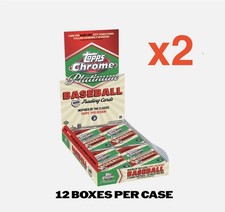 2025 TOPPS CHROME PLATINUM HOBBY 12-BOX CASE (LOT OF 2) MLB Baseball New Presale