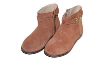 Janie and Jack Shoes Faux Suede Bootie brown size 9 toddler Good condition