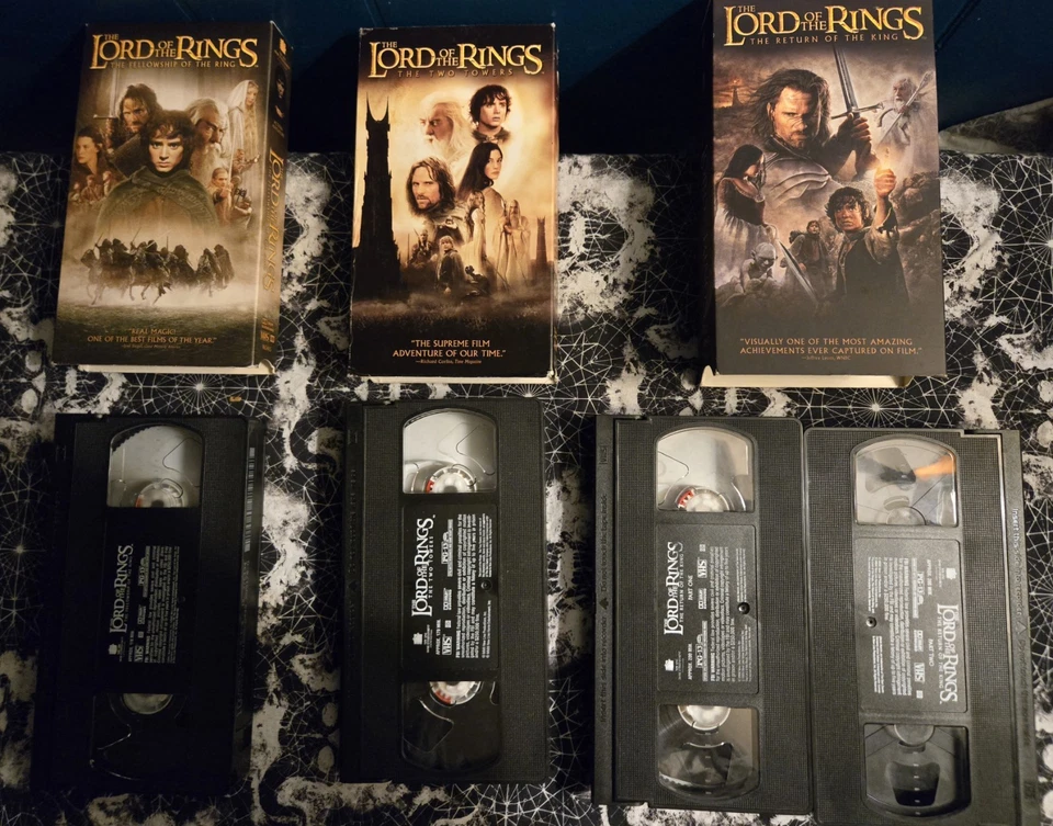 Lord Of The Rings Trilogy Vhs Bundle Peter Jackson Fantasy Action Foto 2 de 3