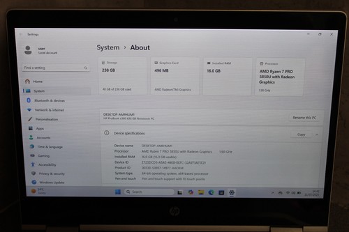 HP ProBook X360 435 G8 2-in-1 Ryzen 7 Pro 5850 16GB 256GB Screen Fault - Afbeelding 5 van 6
