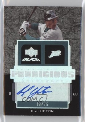 2007 Upper Deck Black Prodigious /75 BJ Upton #PR1-BU Auto nd3
