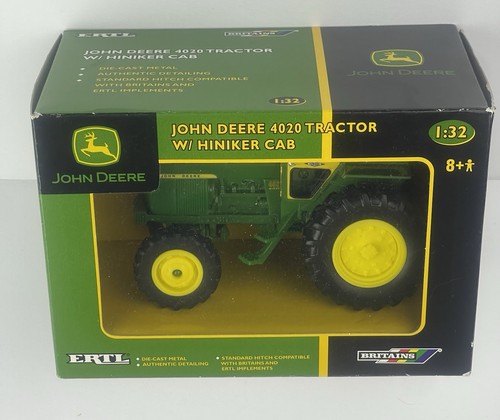 John Deere 4020 Tractor w/ Hiniker Cab 1:32 ERTL Britains Die-Cast #15840 New