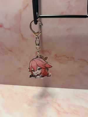 Yae Miko Genshin Impact Chat Emoji Emote Schlüsselanhänger