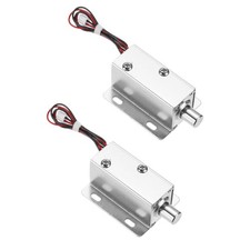 2Pcs DC 12V 0.8A Electromagnetic Solenoid Lock Door Drawer Magnetic Lock