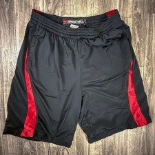 Nike Basketball Shorts Black Red Large L Uncompromising Excellence Logo