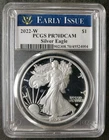 2022 W Proof $1 American Silver Eagle Dollar PCGS PR70 DCAM
