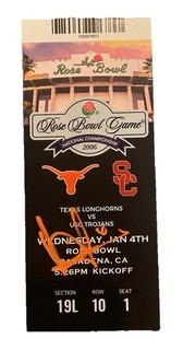 Vince Young Signed Texas Longhorns Autographed Commemorative Rose Bowl Tik PIA