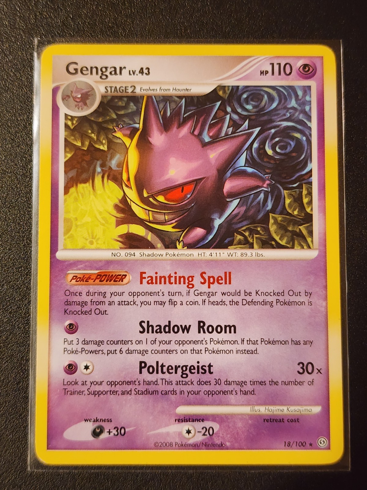 Gengar 18 100 Diamond & Pearl Stormfront Pokemon Card NM