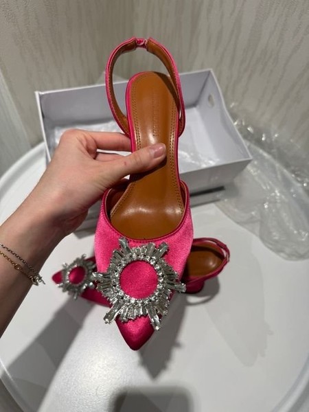 Women Amina Muaddi Heels Pink 38