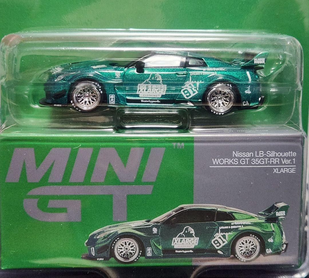 Liberty Walk × XLarge Mini GT 1/64 Green Mini GT Exclusive Model