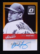 2016 Panini Donruss Optic Studio Signatures Gold 4/10 Carlos Martinez Auto 0t2