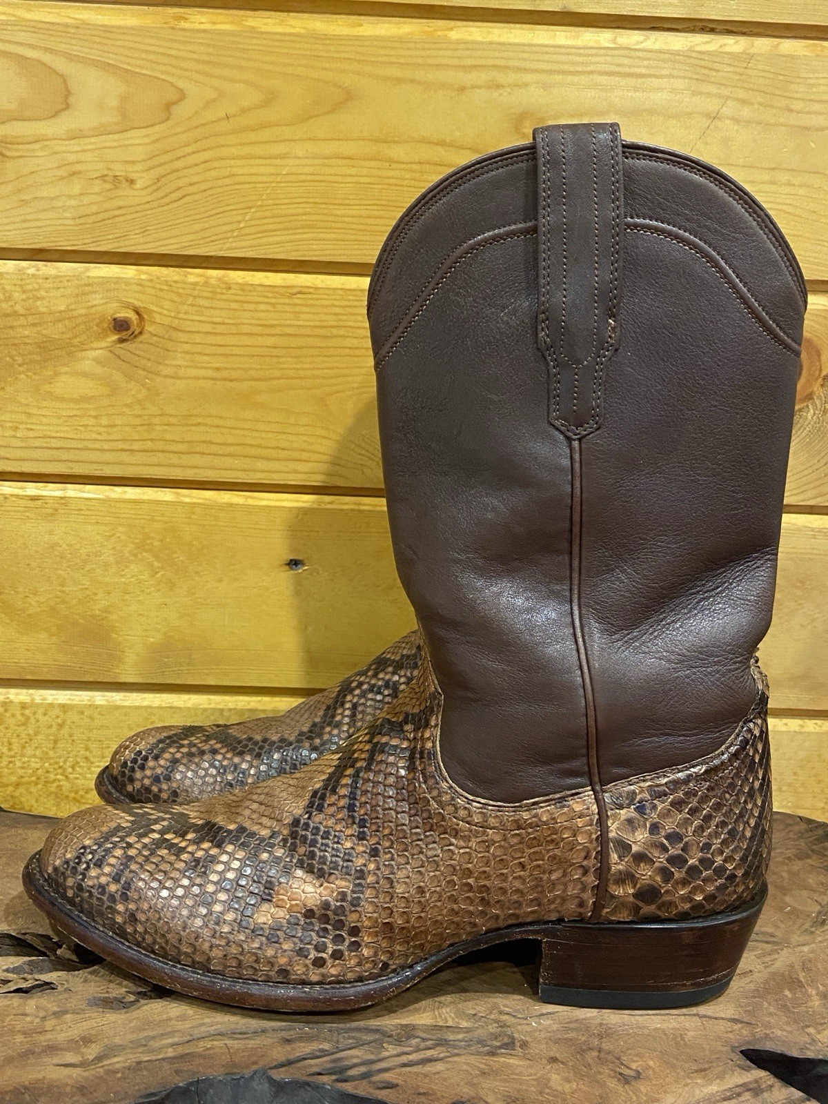 Tecovas The Billy Saddle Python Dark Brown Wester… - image 9