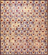 Antique 1880s Multicolor Jewel Tones Wool American Hooked Rug