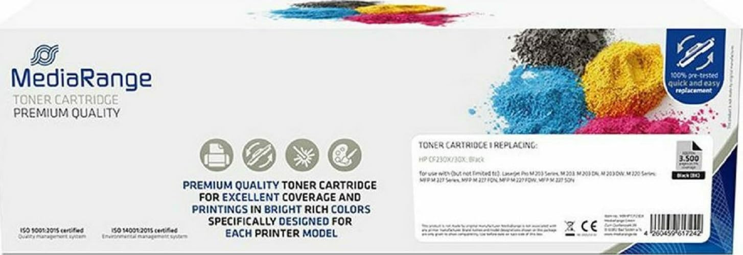 Toner Replaces HP CF230X/30X with Chip Black