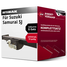 Anhängerkupplung starr + E-Satz 13pol universell für Suzuki Samurai SJ 81-99 neu