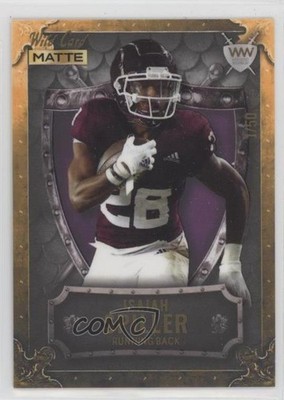 2022 MATTE Silver - Gold Frame / Purple 1/50 Isaiah Spiller Rookie RC Shield 2b7