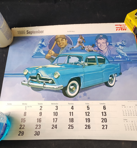 TRW The Fabulous Fifties - 12 Paintings by Robert M. Moyer - 1986 Calendar - Picture 9 of 16