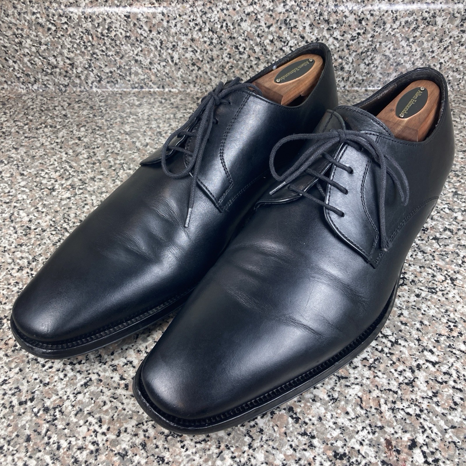 SAOLA To Boot New York 2853 scarpe eleganti derby nere in pelle punta liscia da uomo 9 5 ottime condizioni