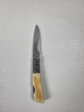 VTG Gerber Silver Knight Pocketknife Japan Scrimshaw Ducks Over Pond Estate Sale