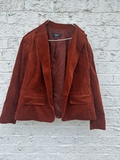Talbots Womens Size 16WP Burnt Orange Velvet Blazer Perfect for Fall