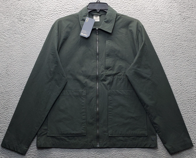 #ad #ad VRST Chore Jacket Mens Large Olive Shadow Canvas Water Repellent Zip Up UPF 50 $69.99