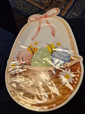 Easter basket looking paper plates