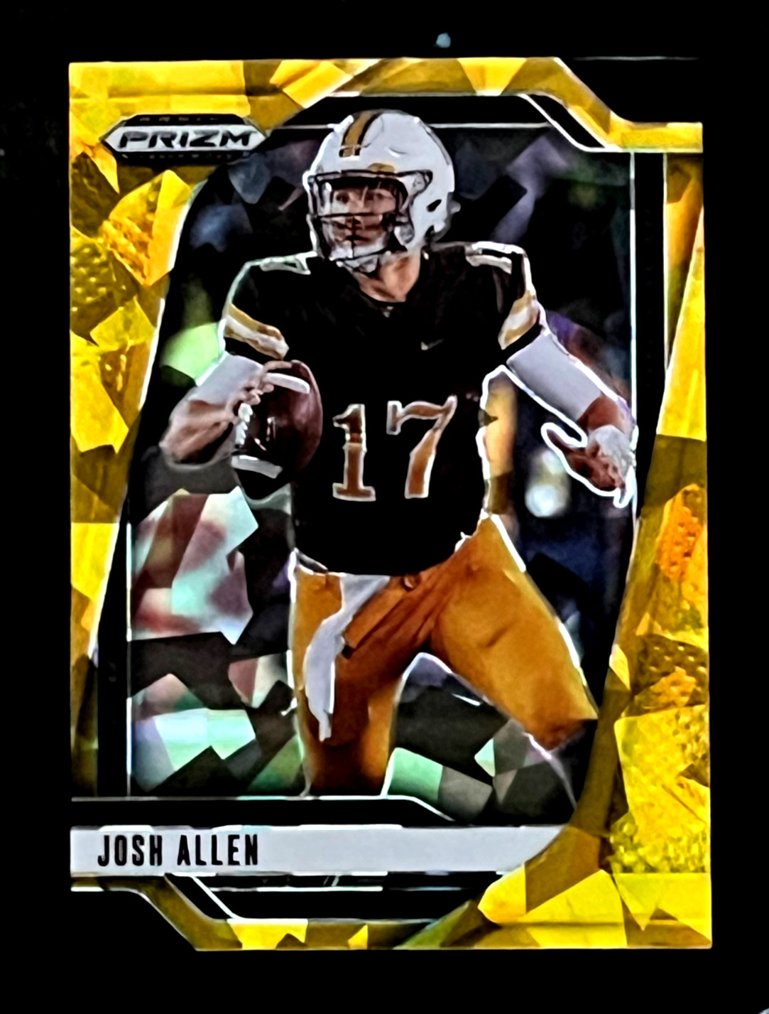 Josh Allen 2025 Panini Prizm Draft Gold Cracked Ice Wyoming Cowboys Bills #200