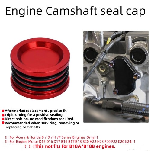 Cam Shaft Seal Cover Cap Plug For Acura Honda B16 B20 B/D/H/F Series Engine - Picture 4 of 10
