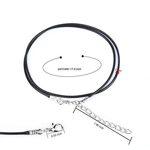 Necklace Cord, 100pcs 1.5mm Waxed Leather Bulk Necklace Cord Jewelry Necklace - Picture 2 of 7