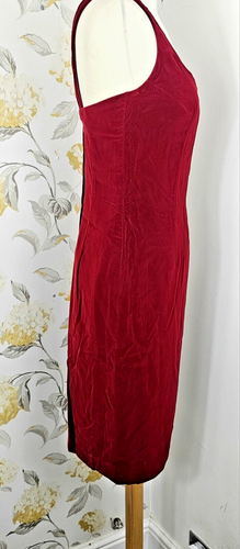 Vintage Red Velvet Dress Size 8 Harvey Nichols Victor Costa - Picture 7 of 14
