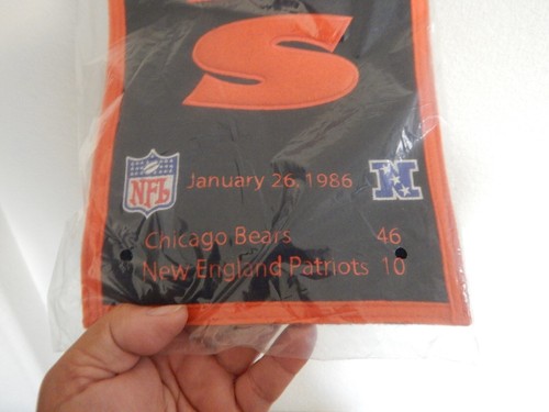 Vintage 1986 Super Bowl XX Chicago Bears heritage Banner Bears 46 Patriots 10 - Picture 7 of 13