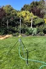 TRIPOD & RAIN BIRD #25 1/2" BRASS IMPACT SPRINKLER & WOBBLER VIDEO HERE!