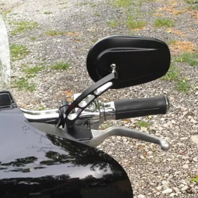 Gloss Black Rear View Mirrors For FIT Harley Touring/Street Road Glide Sportster