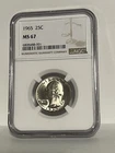 1965 Washington Quarter - NGC MS67