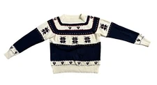 Vintage Richman Bros Acrylic Sweater Mens Size Medium Snowflake Striped 60s