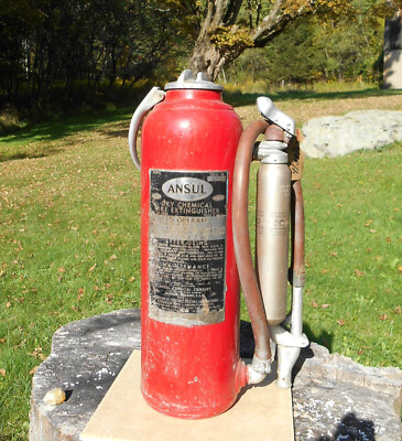 Vintage 1940s-1950s Ansul Dugas Model 20 Fire Extinguisher w/ Gas Cartridge