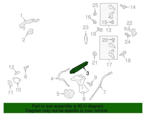 Base de manija original Ford DP5Z-5426684-B Foto 2 de 2