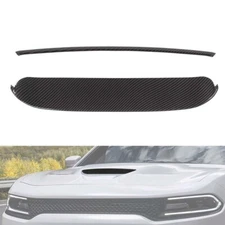 EXTERNAL Hood Center Grille Scoop TIRM BEZEL For Dodge Charger 2015+CARBON FIBER