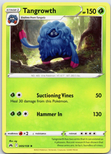 Pokemon - Tangrowth 005/159 - Crown Zenith - NM/M