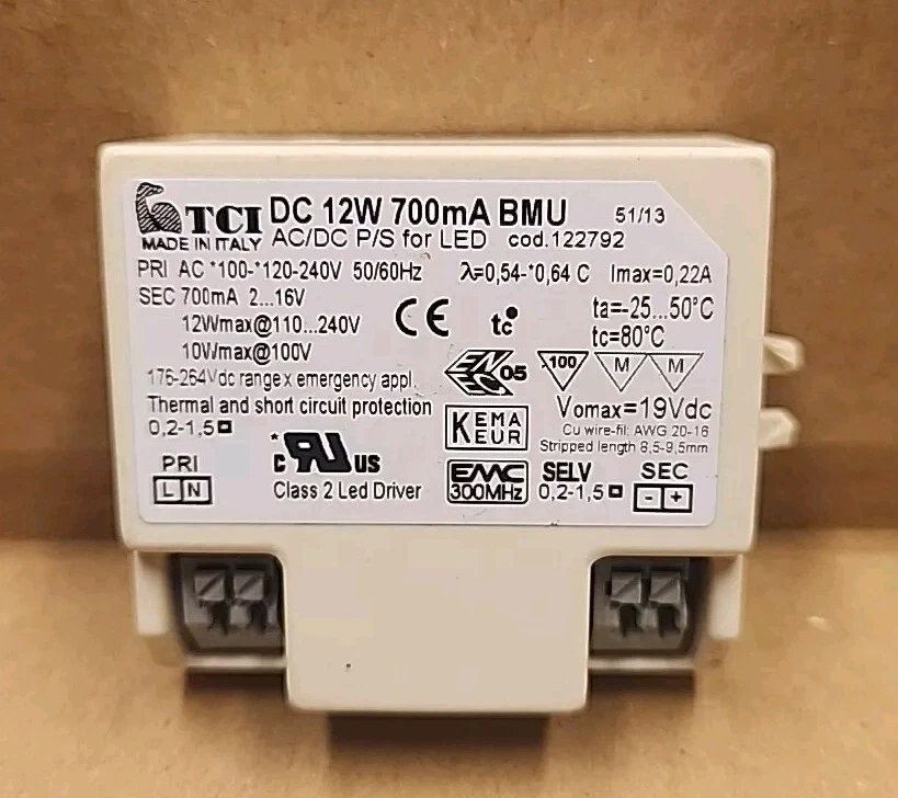 TCI DC 12W 700MA BMU LED DRIVER