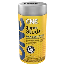 ONE® Condoms Super Studs™ Studded and Contoured Condoms