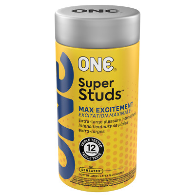 ONE  Condoms Super Studs  Studded and Contoured Condoms