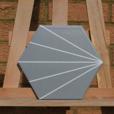 Tesla Starburst Hexagon Matt Ceramic 8mm Wall & Floor Tiles 20 x 23cm