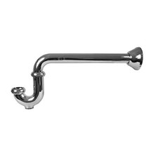 Dearborn 5507-1 1-1/4in x 12in Semi-Cast P-Trap w/Cleanout, Deep Flg, Brass Nuts